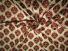 Brocade Fabric EMBROIDERED WINE X METALIC GOLD color 44&quot;