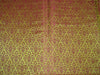 Silk Brocade Fabric mustard gold x wine color 44" wide BRO703[3]