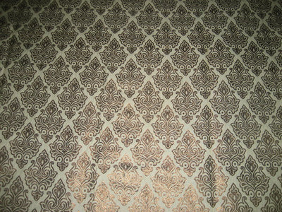 Brocade fabric banana fibre ~dark ivory x antique gold BRO130[3]