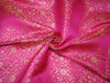 Silk Brocade Fabric hot pink x metallic gold 44" wide BRO704[3]