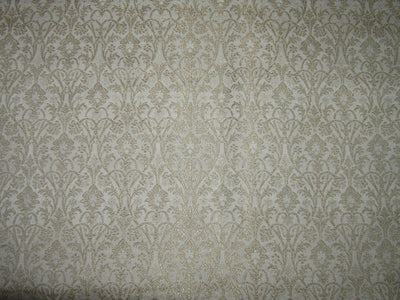Silk Brocade Fabric ivory x metallic gold 44" wide BRO706[1]