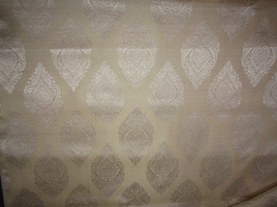 Brocade fabric Beige color with Cream Jacquard color 44" wide BRO778[1]