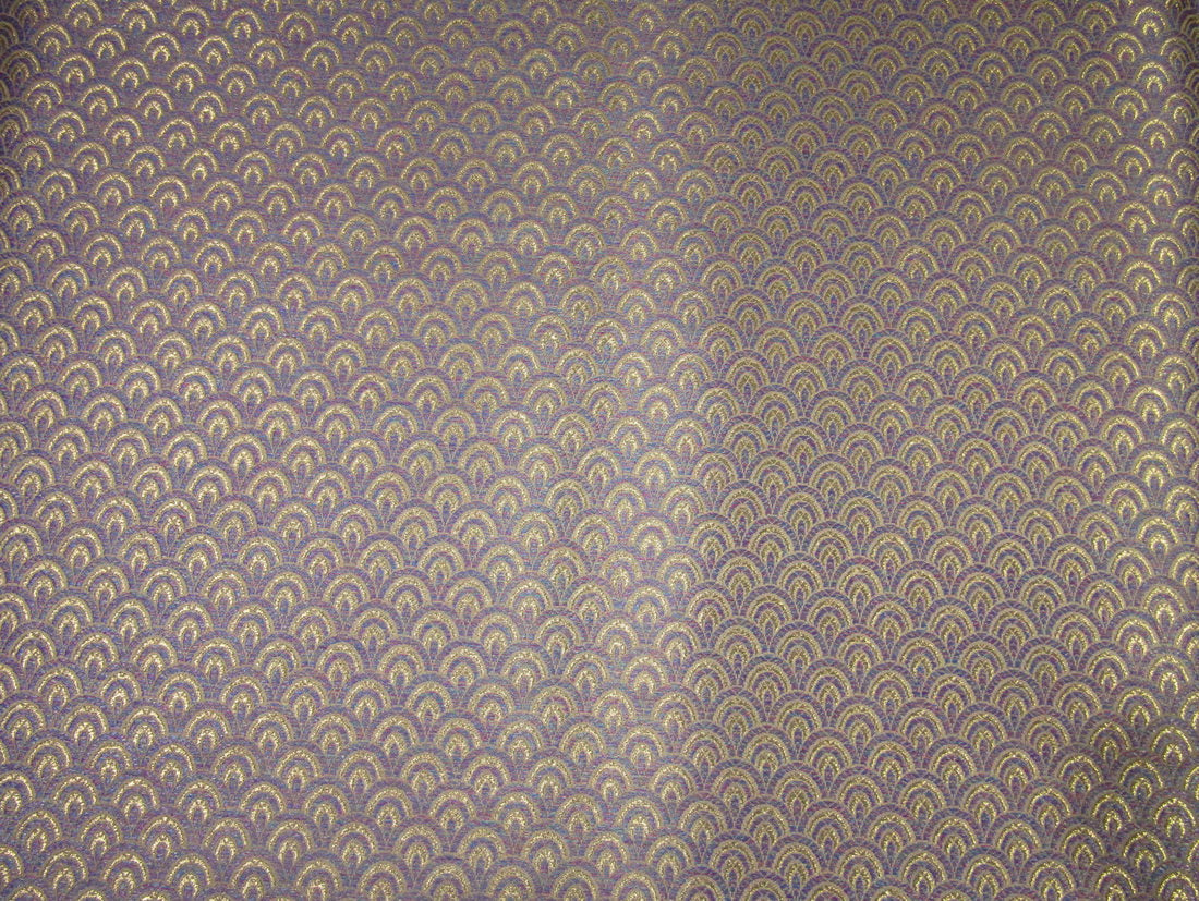 SILK BROCADE FABRIC pink/lavender x Metallic Gold color 44" wide BRO707A[2]