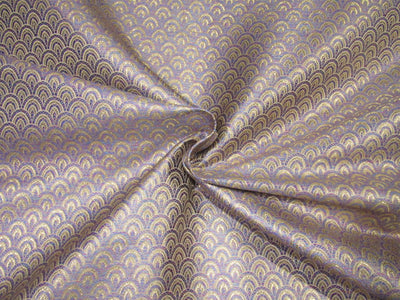 SILK BROCADE FABRIC pink/lavender x Metallic Gold color 44" wide BRO707A[2]