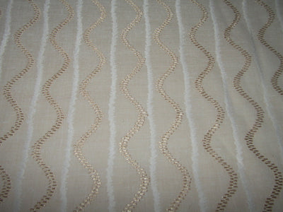 White cotton metallic jacquard fabric 44&quot; by the yard