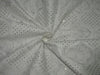 POLYESTER RAW SILK FABRIC 44&quot; CREAM embroidered with gold sequence FF51 [C]