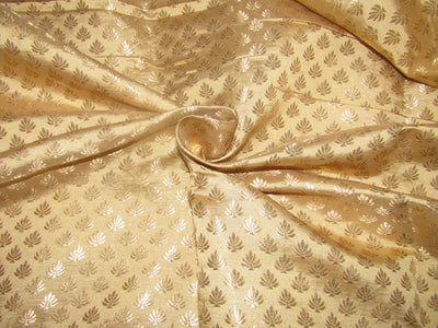 Silk Brocade fabric gold x metallic gold color 44" wide BRO781[3]