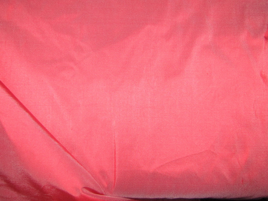 100% Pure silk dupion fabric red x pink color  [watermelon] 54" wide DUP331