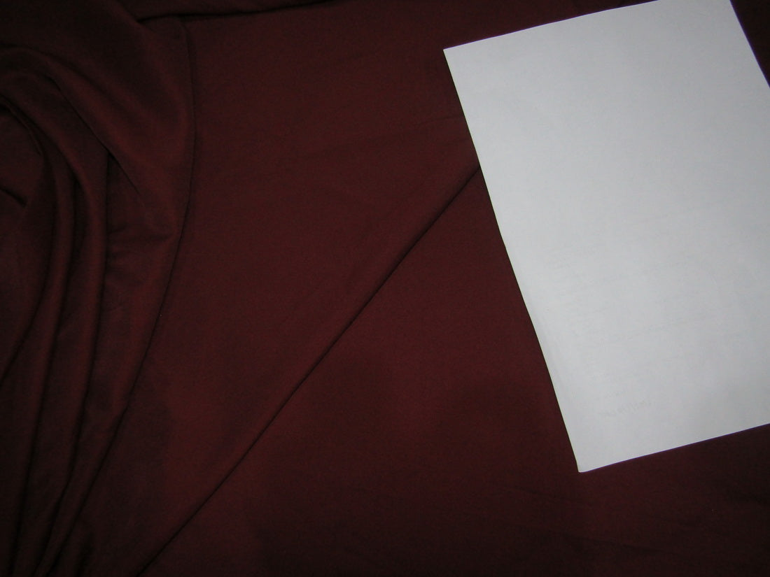 100% polyester fabric dark wine colour 58&quot; wide way stretch 56 momme
