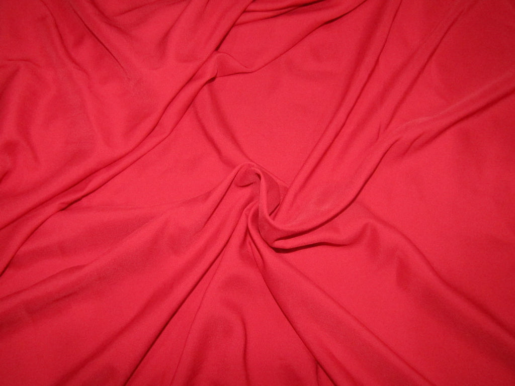 100% polyester fabric red colour 58&quot; wide way stretch 56 momme