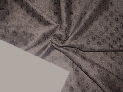 Silk Brocade fabric jet black color 44"width BRO783C[2]