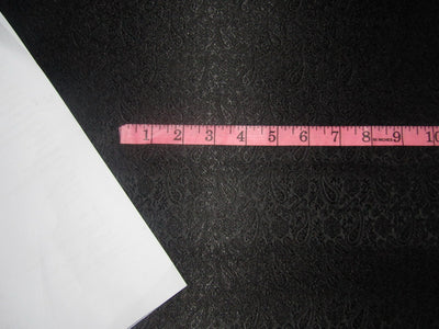 Silk Brocade fabric jet black paisleys color 44"BRO783C[1]