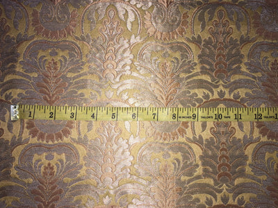 Heavy Silk Brocade Fabric Light Gold,Gold & Metallic Gold color 36" wide BRO231[2]