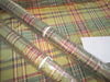 100% Silk Taffeta Fabric green multi color plaids 54" wideTAFC28[1]
