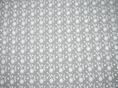 Georgette fabric embroidered~ White sheer 44&quot; by the yard