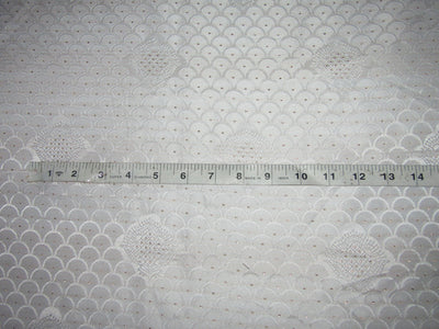 Silk Brocade fabric white x metallic gold Color 58" wide BRO785[1]