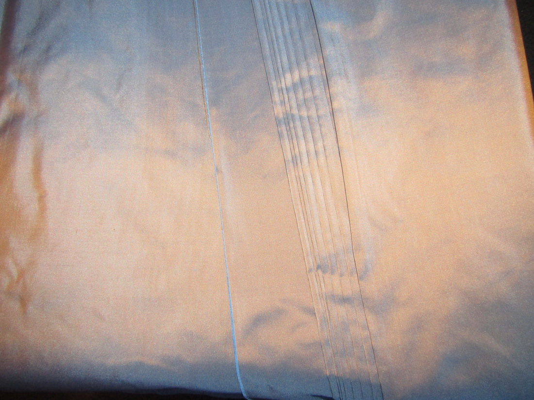 Pure Silk Taffeta fabric~ 44&quot;~blue x peach color 32 MOMME BY THE YARD TAF227[2]