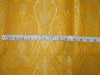 Silk Brocade fabric Paisleys Mango Yellow x metallic gold Color 44" wide BRO712[3]
