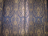 Silk Brocade fabric Paisleys Navy x metallic gold Color 44" wide BRO712[2]