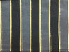 Cotton Chanderi fabric black with shade of grey x gold lurex stripe 44&quot; wide sold by the yard [11109]