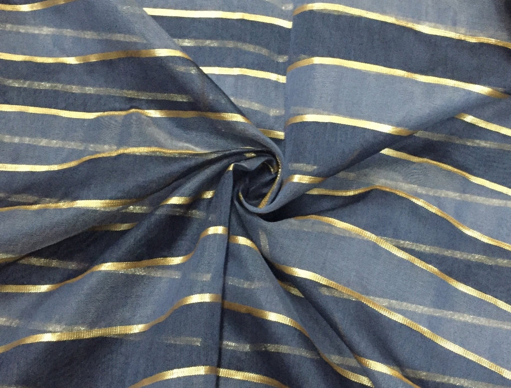 Heavy-Weight Cotton Linen with Lurex - Yellow Gold