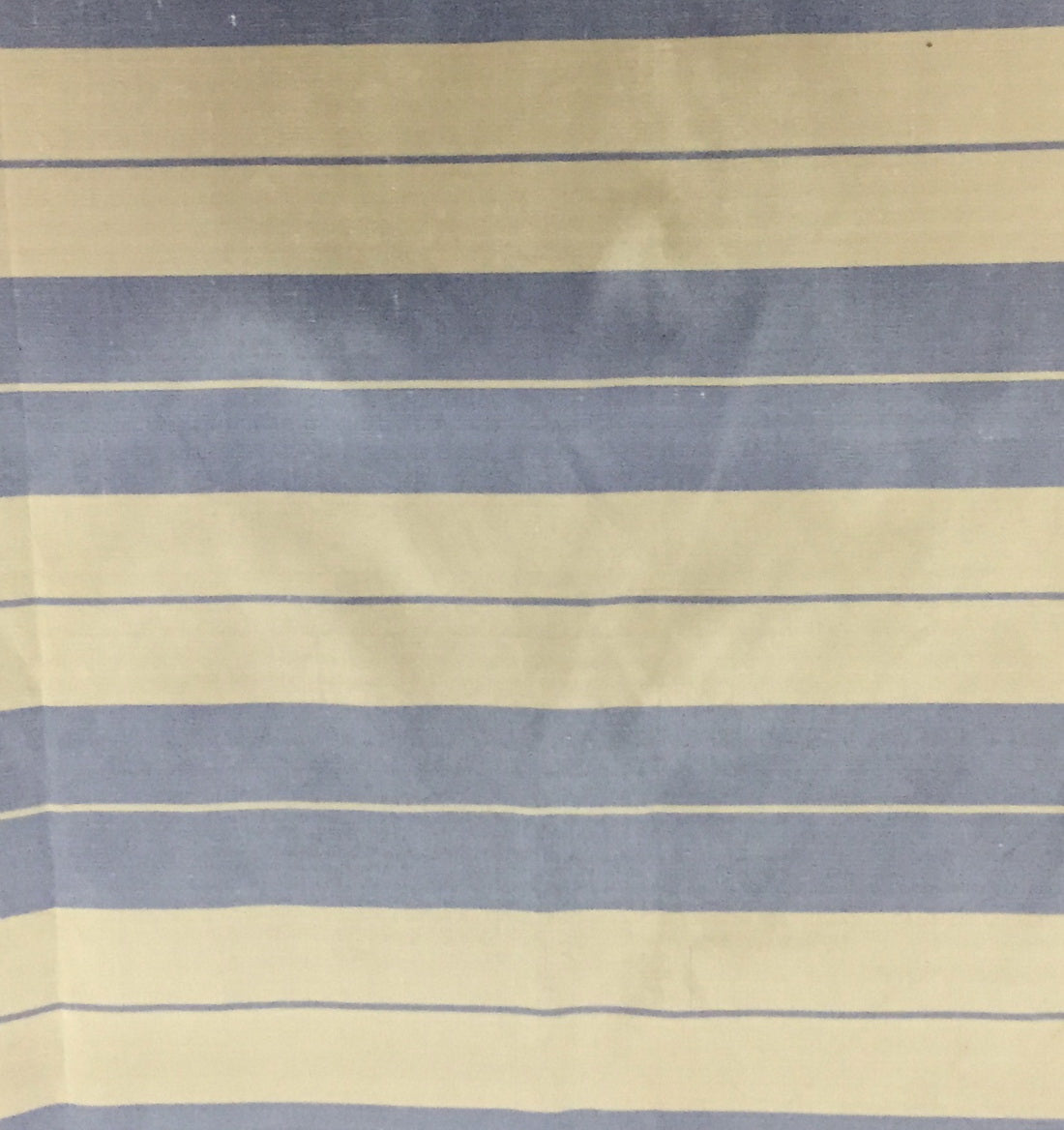 100% Pure Silk dupion cloudy blue and beige stripe Fabric 54&quot; wide by the yard