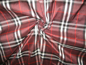 Silk Dupioni fabric Plaids 54" wide available in 2 colors wine and black DUPC41/DUP#C42