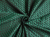 Spun SILK BROCADE FABRIC Emerald Green &amp; Black 44" WIDE BRO285[3]