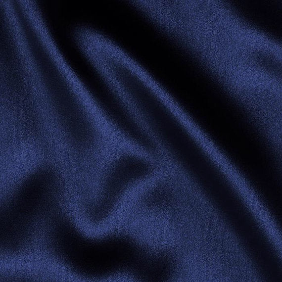 100% Silk Dutchess Satin bright navy blue 66 momme 54" wide [7938]