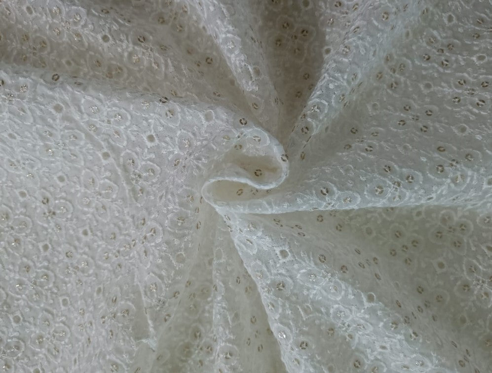 organza embroidery fabric 44" WIDE [ 5 EMBROIDERIES]