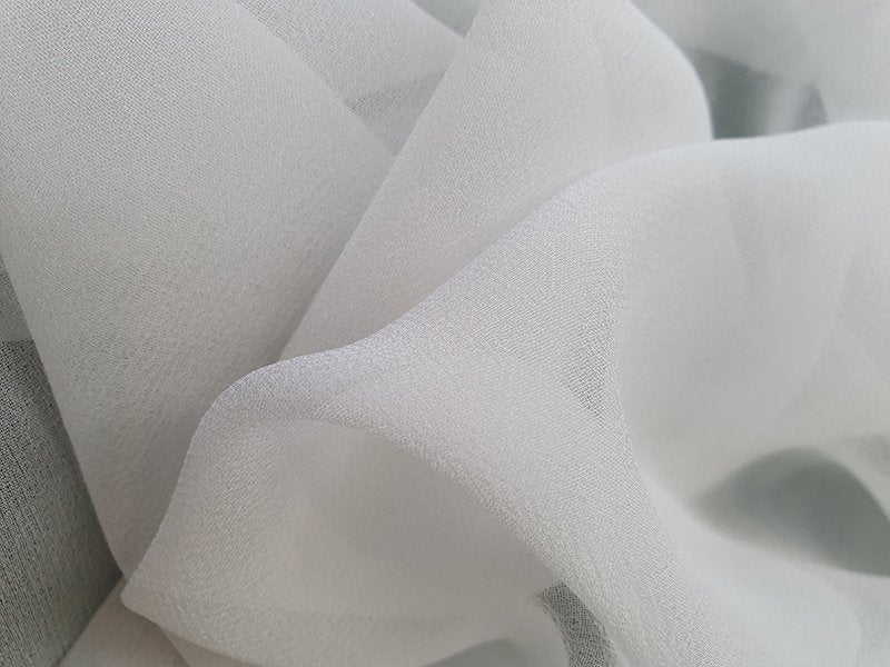 100% silk Georgette 60-95 grams dyeable 44" wide