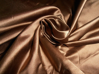 50 MOMME SILK DUTCHESS SATIN FABRIC Nutella chocolate brown color 54" wide