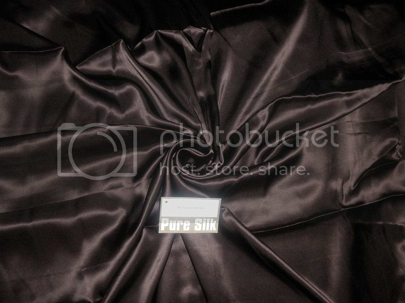 Dark Coffee Brown colour silk satin fabric