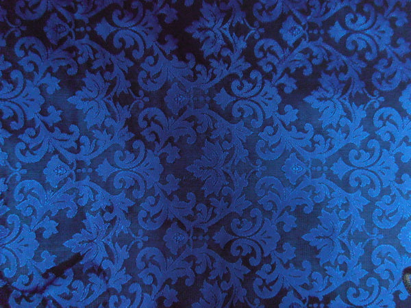 BROCADE FABRIC ROYAL BLUE COLOR 44" wide BRO188[5]