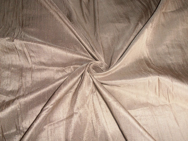 100% PURE SILK DUPION FABRIC SAND colour 54&quot; wide WITH SLUBS