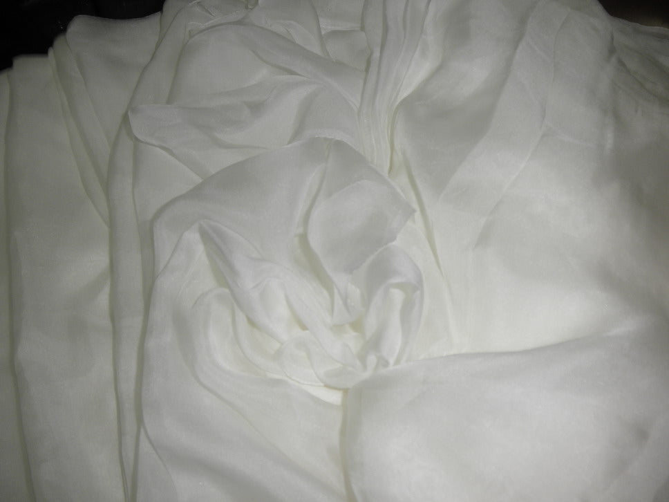 Silk Chiffon White Colour 54" wide