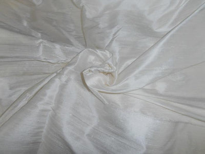50 yards of 100% Pure SILK Dupion / Raw silk FABRIC white colour 44/54/108 &quot; wide with slubs Dyeable