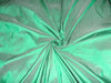 100% pure silk dupion green x ivory color 118" wide DUP240