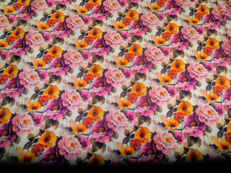 floral print Scuba Knit fabric 59&quot; wide-thin for fashion wear-thick[8007]