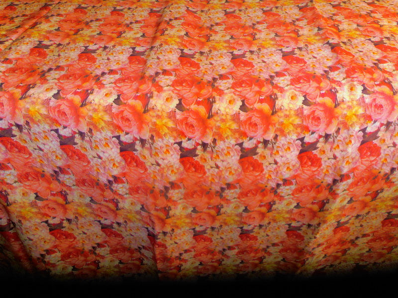 pure silk CDC crepe DIGITAL printed fabric 16 mm weight B2#101A[6]