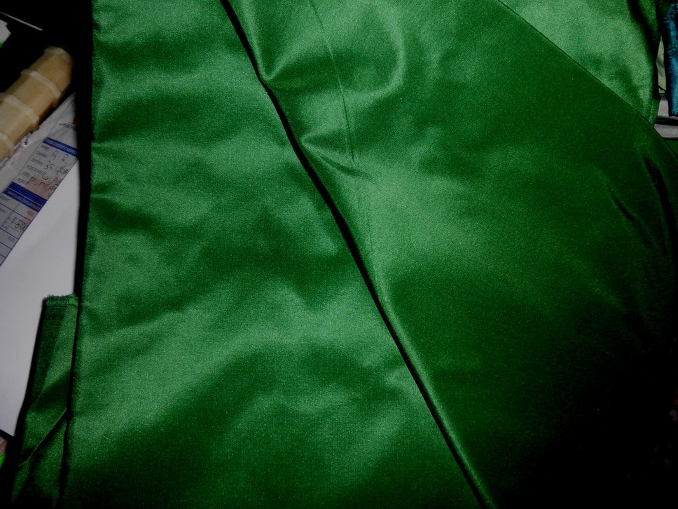 SILK TAFFETA FABRIC ~forest green TAF67[4A] 54&quot; wide