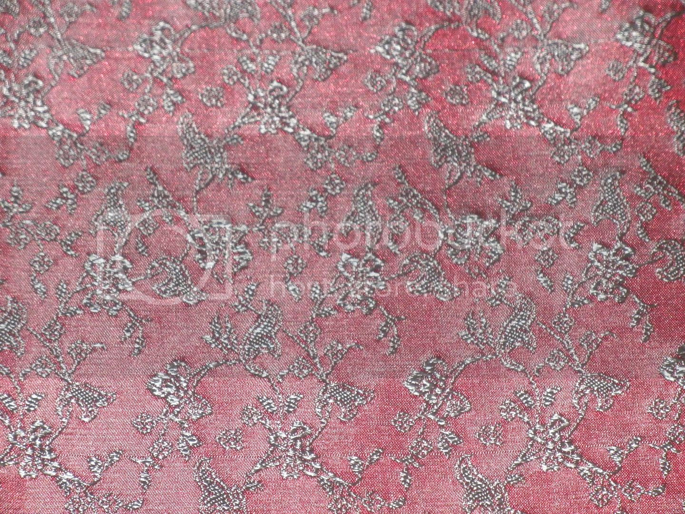 Spun Brocade Fabric Black & Wine 44&quot; wide