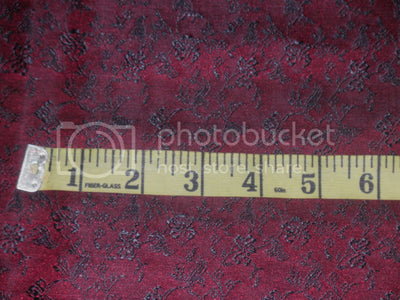Spun Brocade Fabric Black & Wine 44&quot; wide