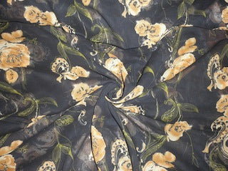 Printed voile fabric 36&quot;x44&quot;