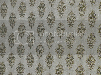 Spun Silk Brocade fabric Light Gold &amp; Light Green Color BRO206[1]