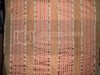Silk Taffeta Fabric Shades of Salmon colour with satin stripes 54&quot; wide