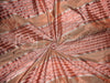 Silk Taffeta Fabric Shades of Salmon colour with satin stripes 54&quot; wide