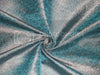 Pure SILK BROCADE FABRIC Blue & Grey colour 44" wide BRO230[4]