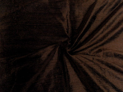100% Pure SILK Dupion FABRIC chocolate brown color 54&quot;wide with slabs  MM25[5]