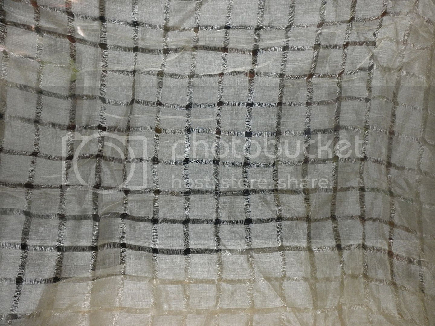 TUSSAR SILK FABRIC WITH SILK PLAIDS 44&quot; WIDE